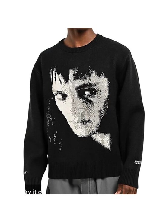 welcome Skateboards Other - Welcome Skateboards x Beetlejuice "LYDIA SWEATER" Unisex Size XL Crewneck Black